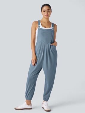 HALARA Blue Relaxed Jumpsuit Overalls